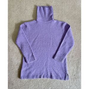 Hanna Andersson Wool Blend Turtleneck Sweater Purple Sz M